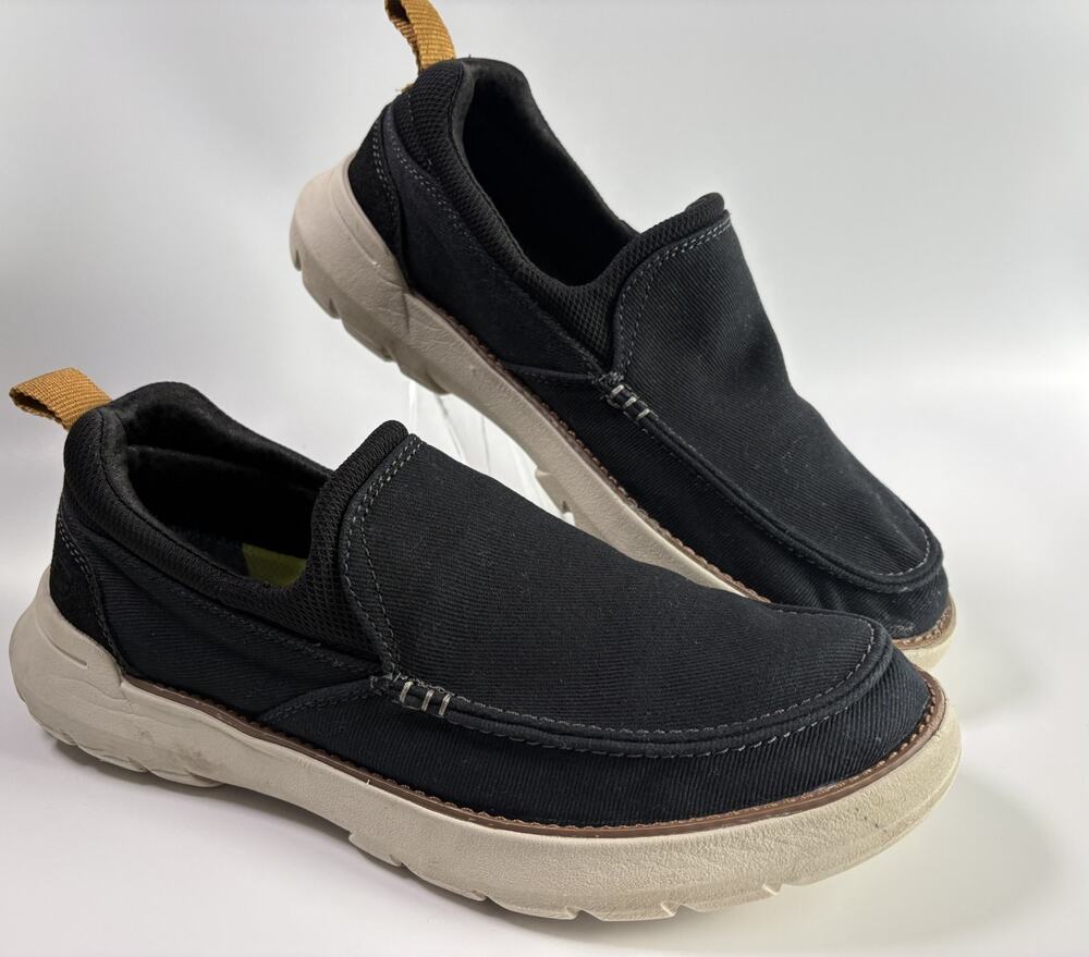 Skecher's Men's Relaxed Fit Air Cooled Memory Foam Black Slip On Shoe Size 9